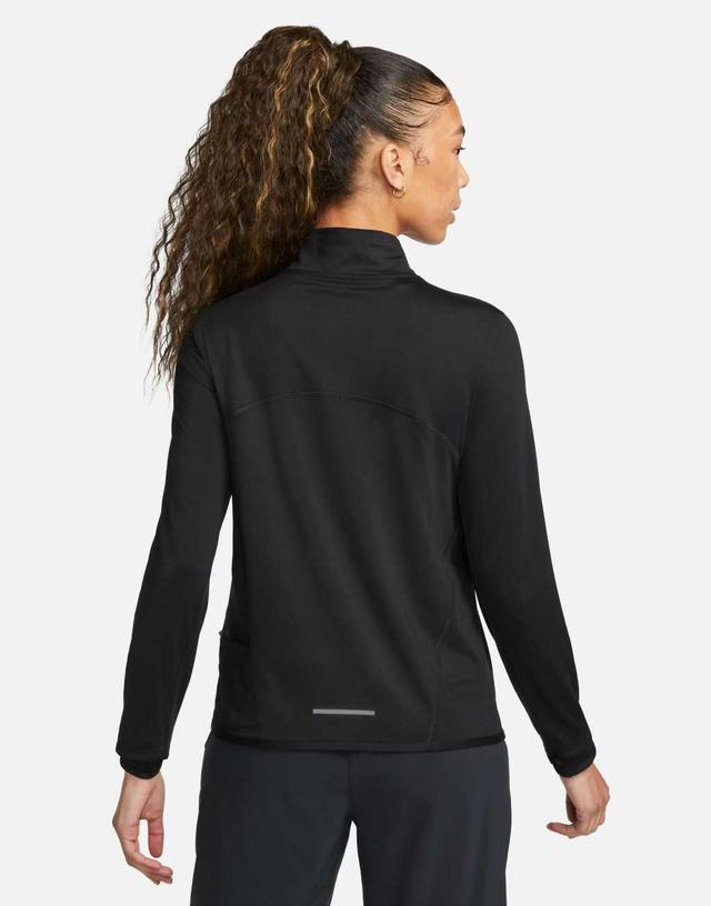 Nike Training Swift Element quarter zip top in black Product Image