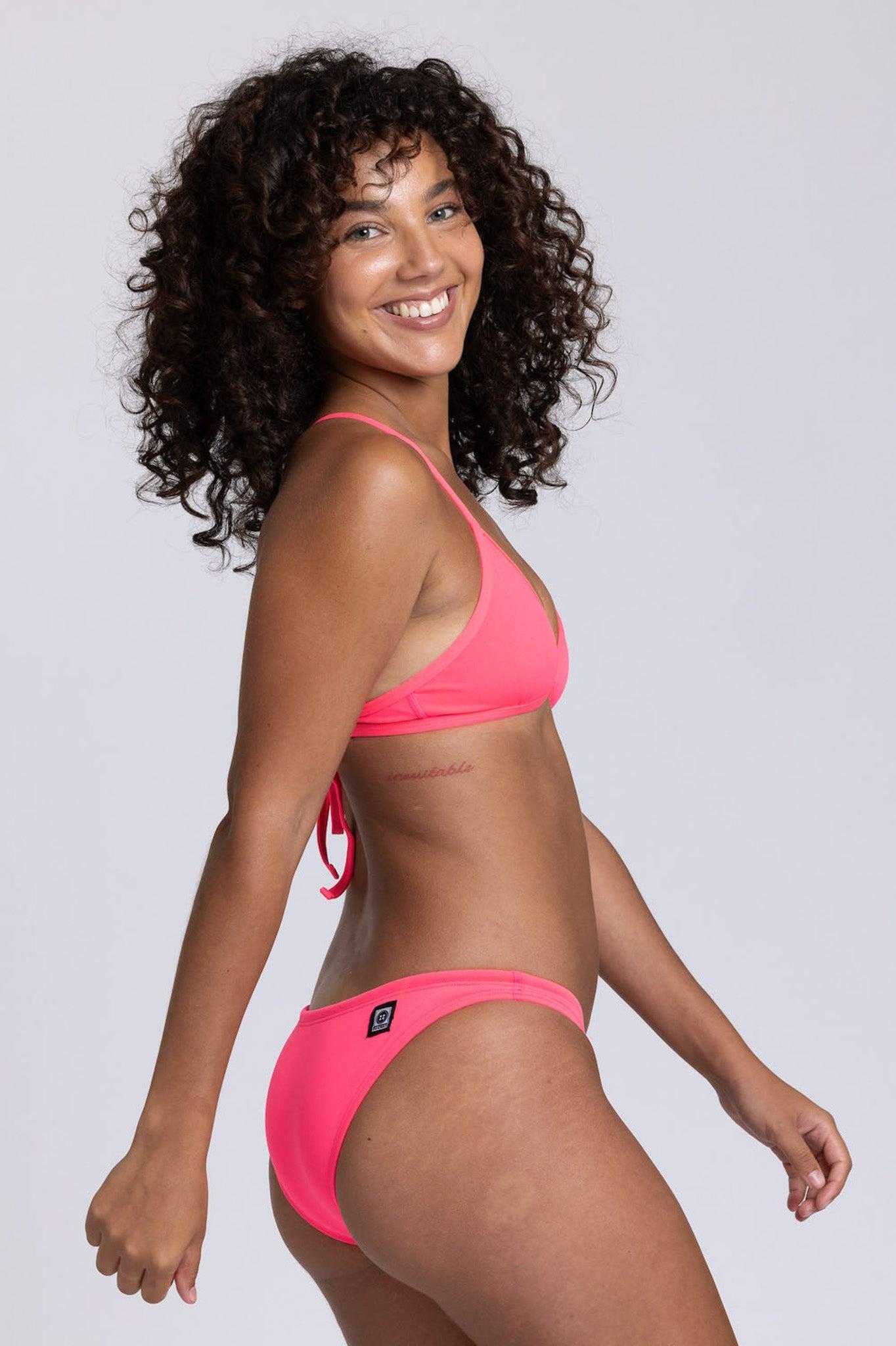 Triangle Bikini Top - Hot Pink Female Product Image