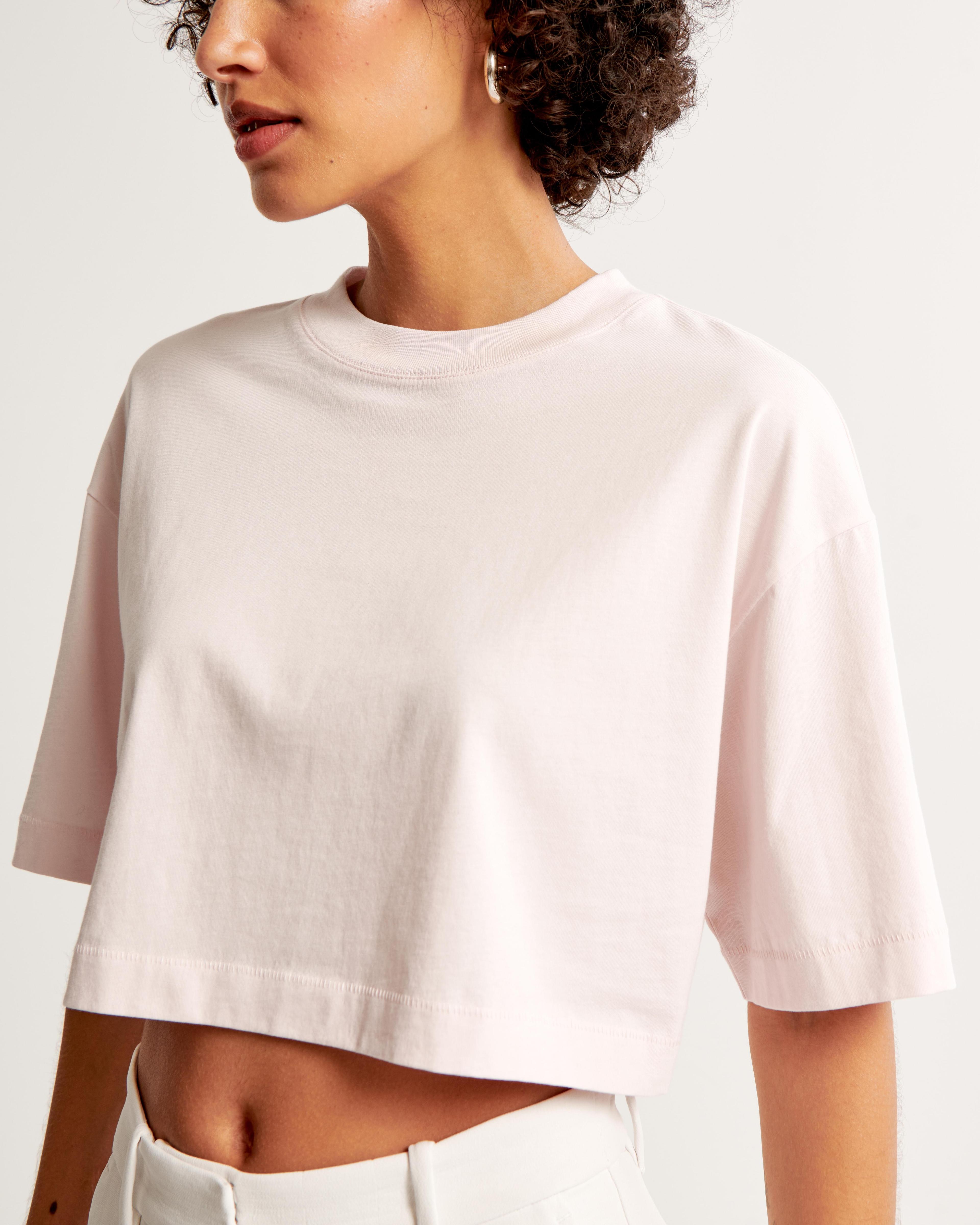 Essential Premium Polished Cropped Tee Product Image