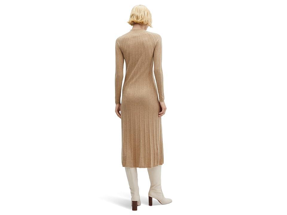 MANGO Long Sleeve Funnel Neck Rib Sweater Dress Product Image