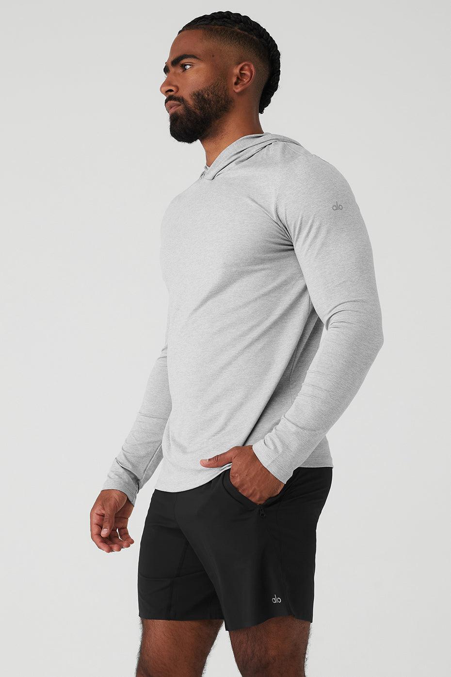 Conquer Reform Long Sleeve With Hood - Athletic Heather Grey Product Image