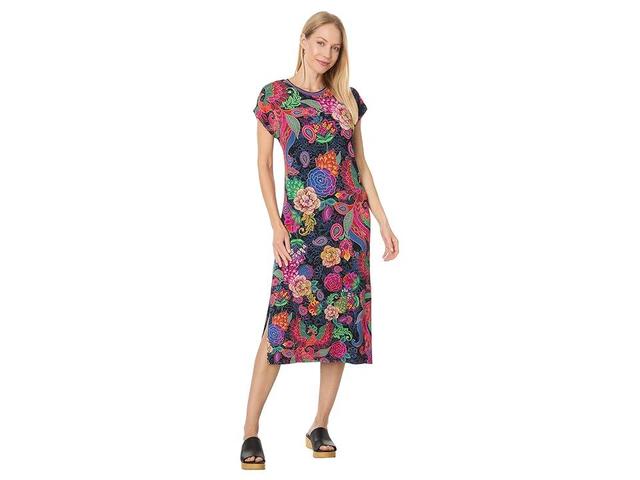 Johnny Was The Janie Favorite Relaxed Knit Dress (Emberwing Scarf Print) Women's Dress Product Image