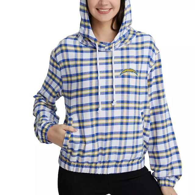 Womens Concepts Sport Royal/Gold Los Angeles Chargers Sienna Flannel Long Sleeve Hoodie Top Product Image