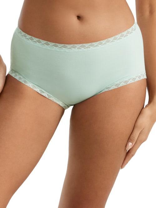 Natori Bliss Lace-Trim High Rise Cotton Brief 755058 Product Image