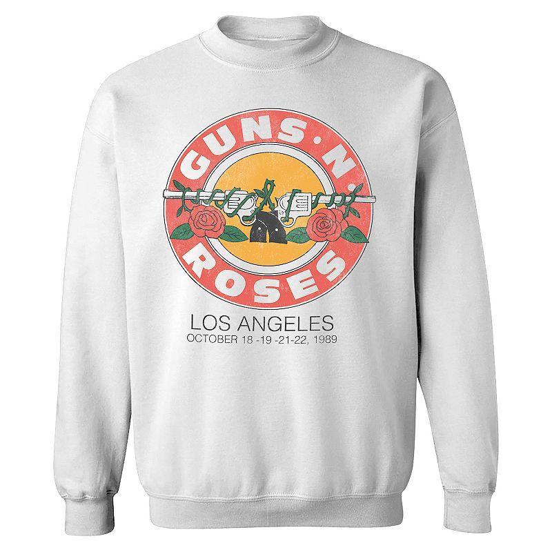 Mens Guns n Roses Bullet LA 89 Sweatshirt White Product Image