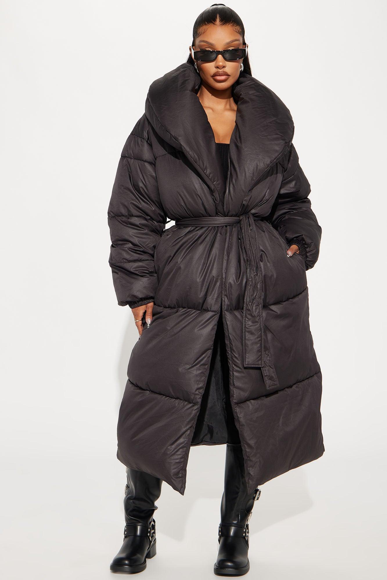 She's A Stunner Oversized Long Puffer - Black product image