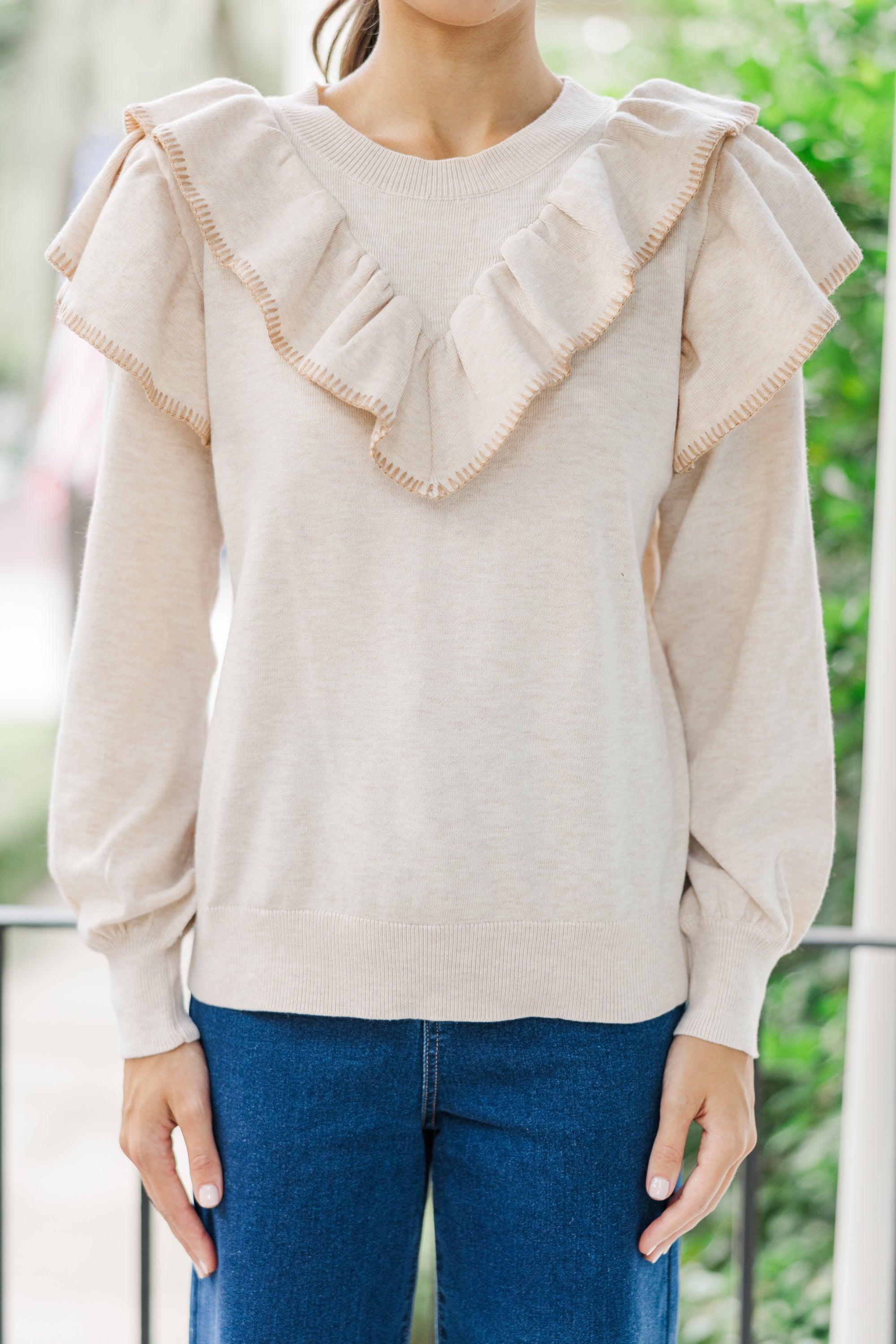 Fate: Just For You Oatmeal Brown Sweater Female Product Image