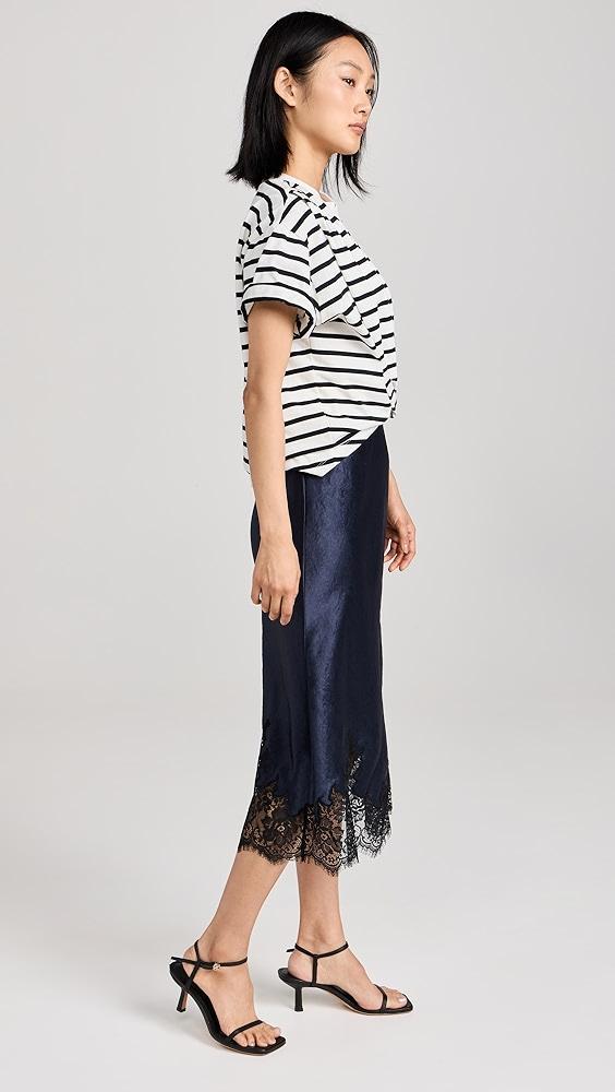 3.1 Phillip Lim Striped Draped T-Shirt Slip Combo Dress | Shopbop Product Image