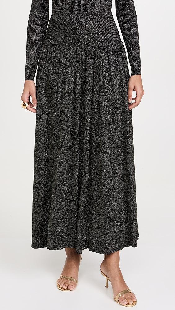 Zimmermann Crush Metallic Flare Skirt | Shopbop Product Image