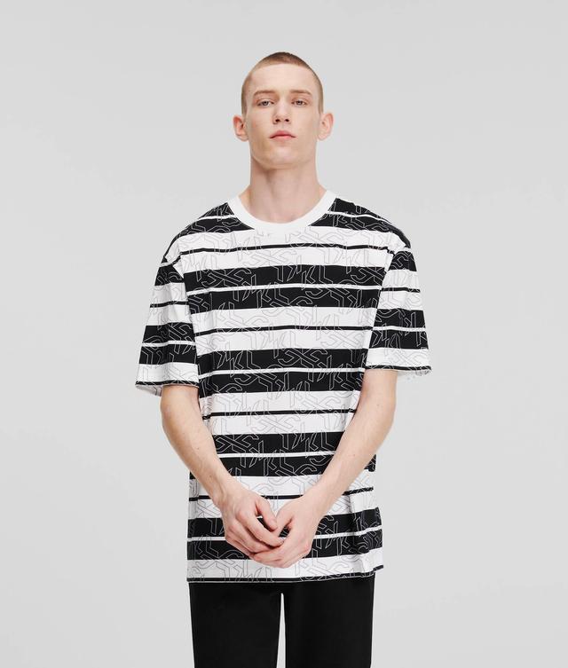 KLJ MONOGRAM STRIPED T-SHIRT Product Image