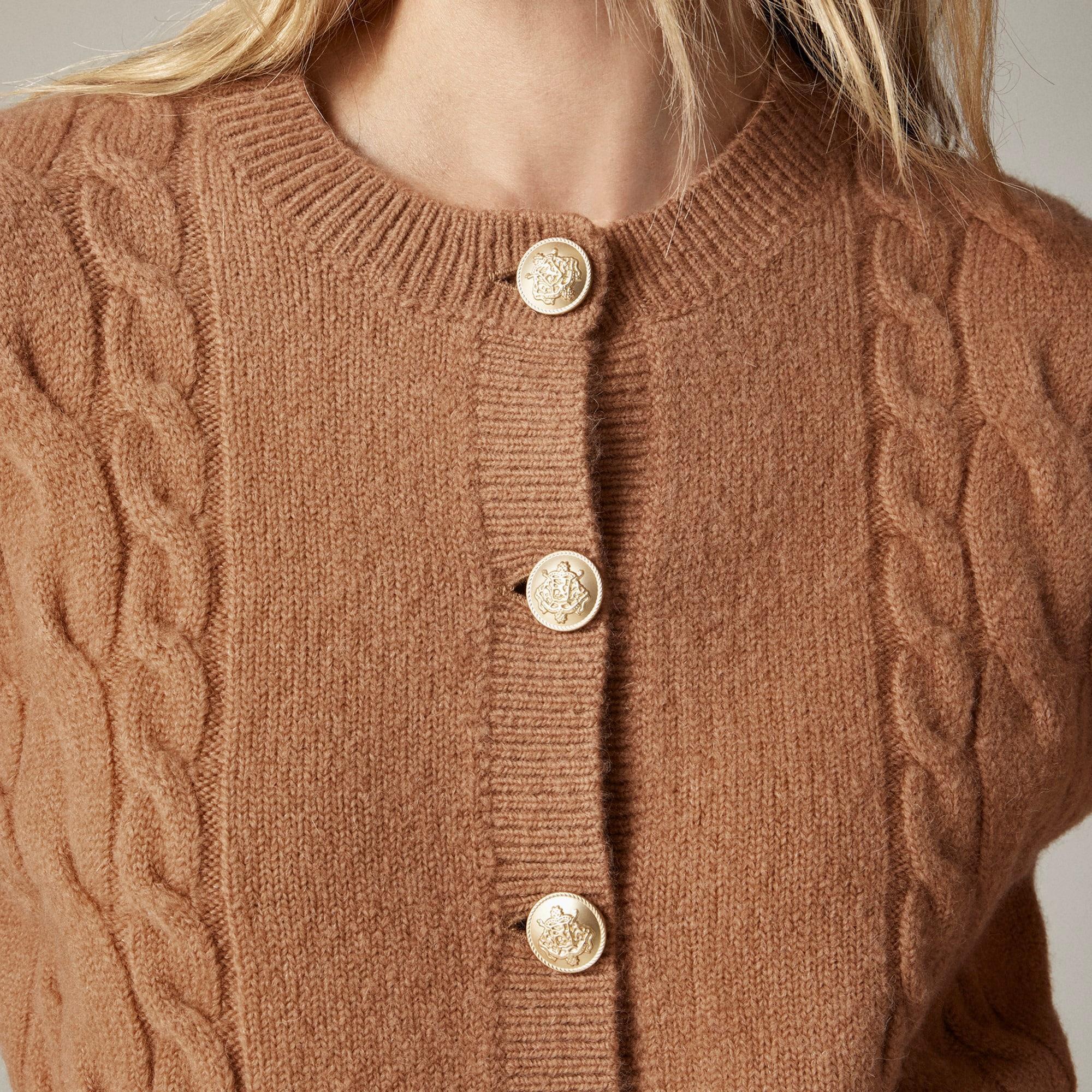 Cable-knit cardigan sweater Product Image