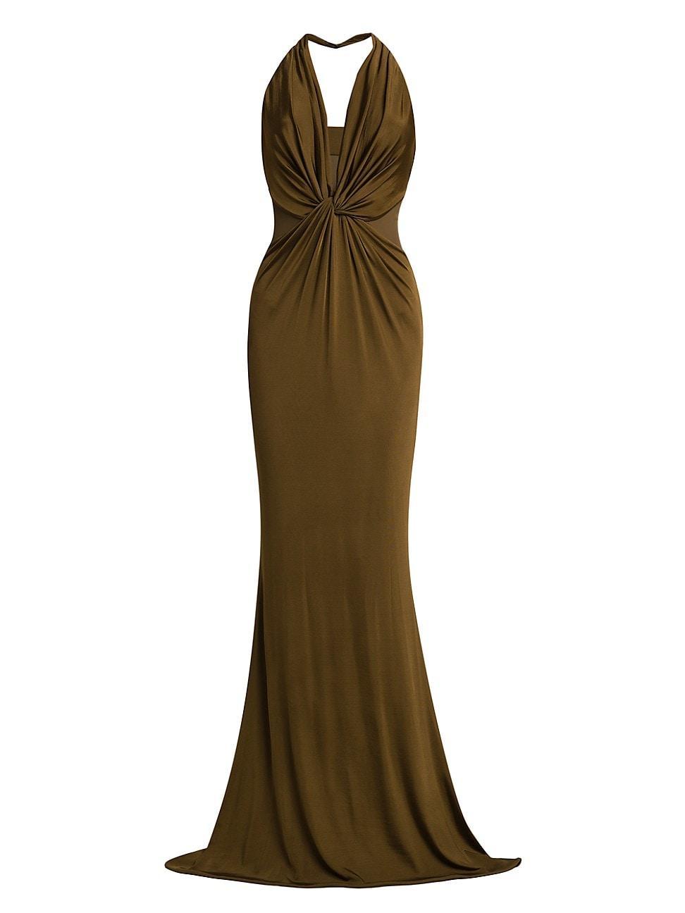 Womens Fluid Knit Stretch Jersey Evening Dress Product Image