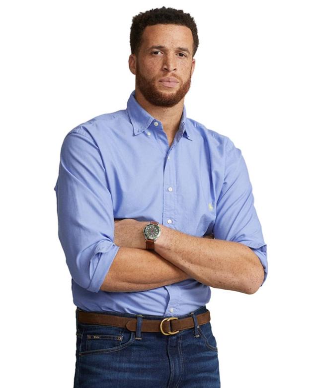 Men's Big & Tall Garment-dyed Oxford Shirt In Harbor Island Blue Product Image