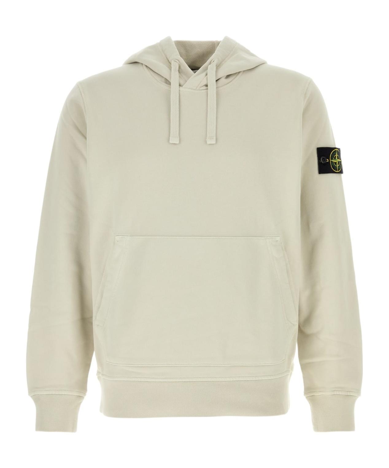 STONE ISLAND Hoodie Sweater In Beige Product Image