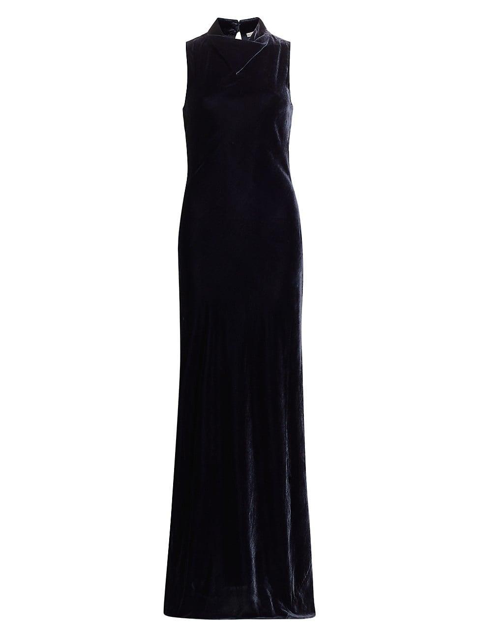 Veronica Beard Kura Cowl Neck Velvet Maxi Dress Product Image