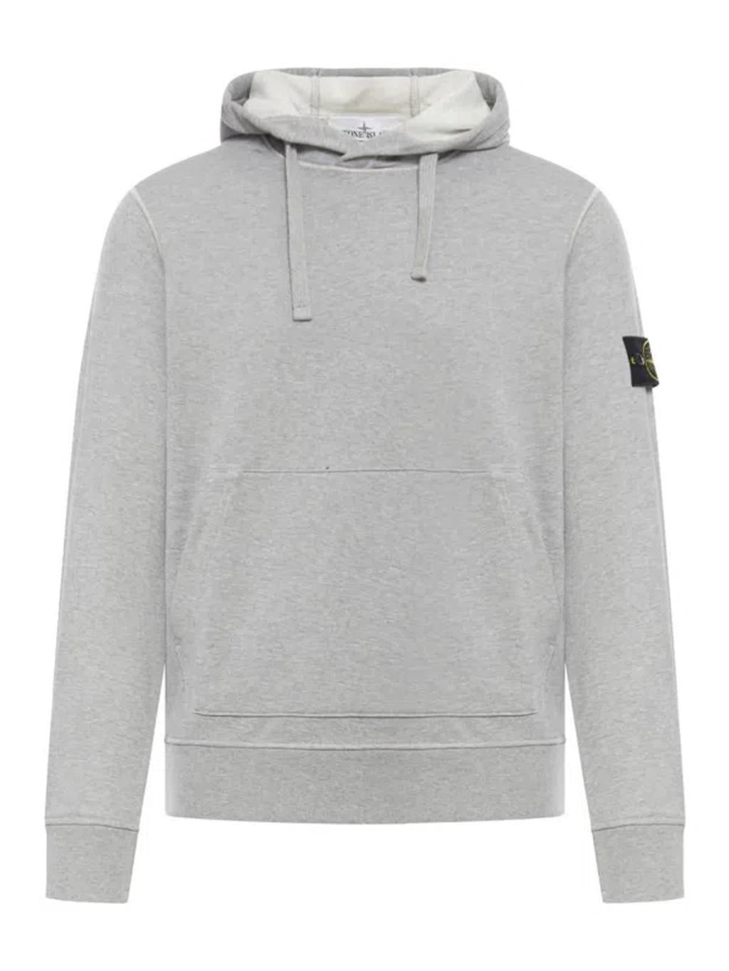 Cotton Hoodie In Grey Product Image