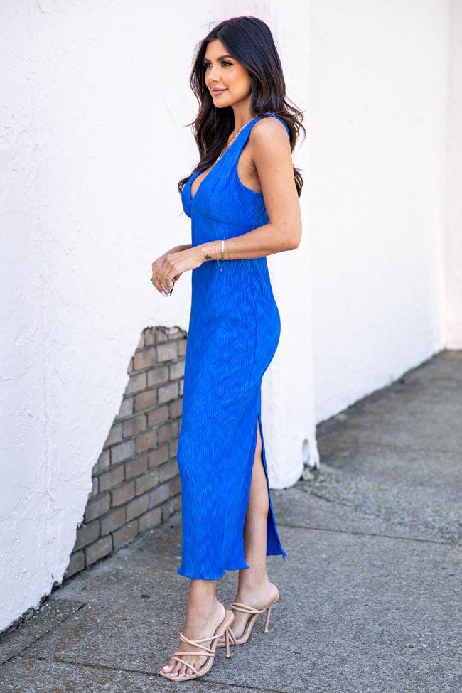 All Dolled Up Blue Midi Dress FINAL SALE Product Image