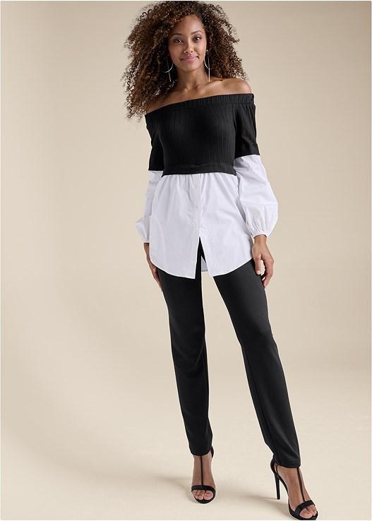 Layered Shirting Jumpsuit Product Image