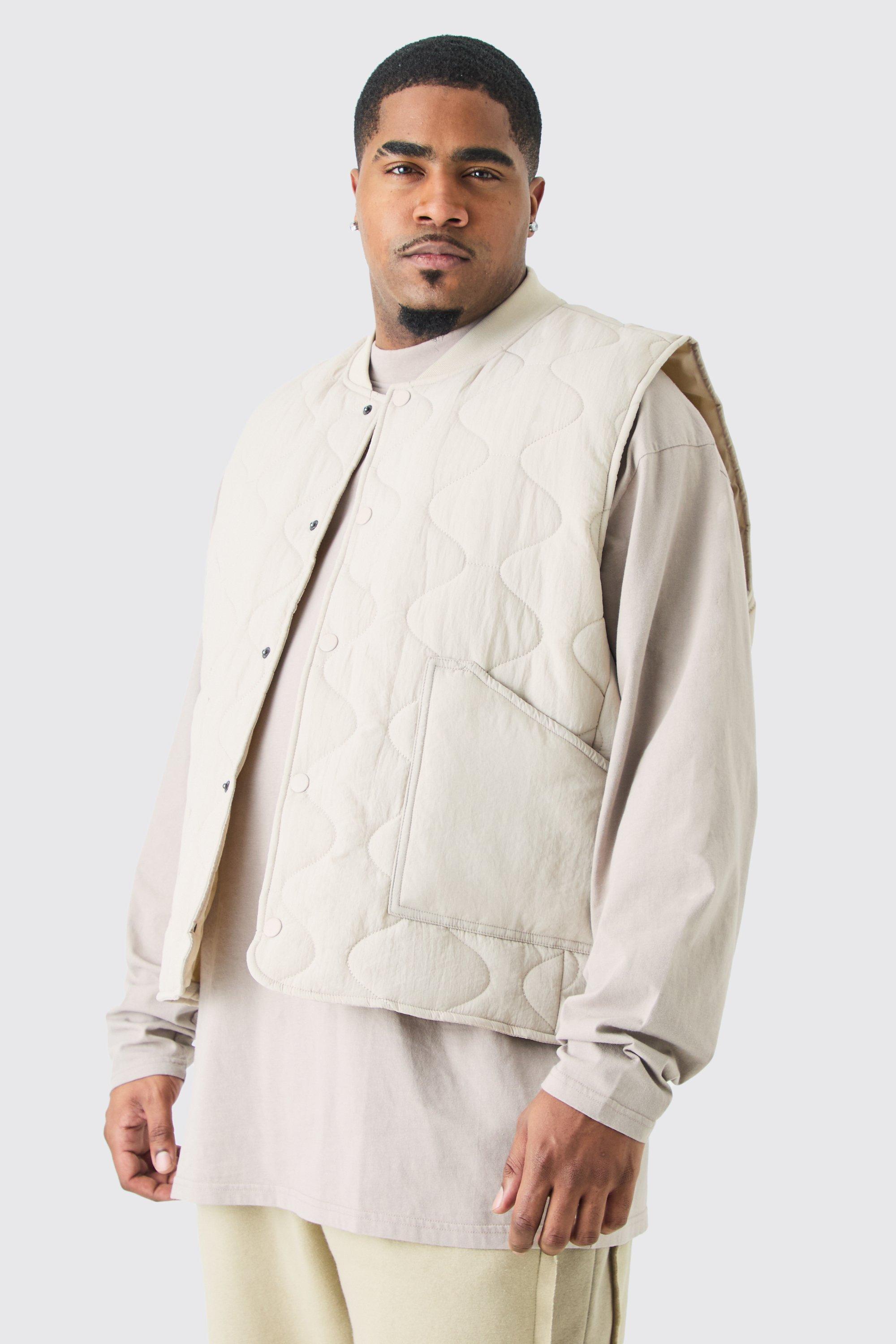 Plus Onion Quilted Gilet | boohooMAN USA Product Image