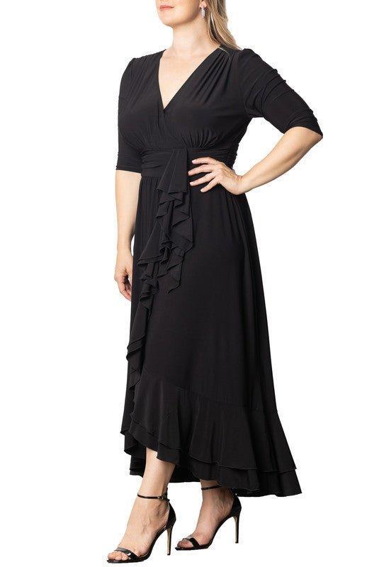 Veronica Ruffled Evening Gown - Plus Product Image