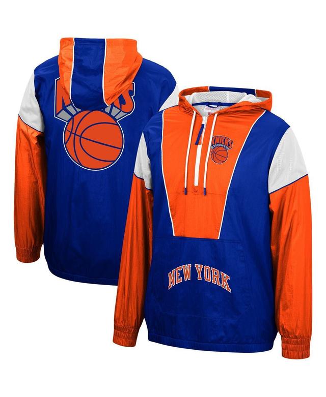 Mens Blue New York Knicks Hardwood Classics Highlight Reel Windbreaker Half-Zip Hoodie Jacket - Blue Product Image