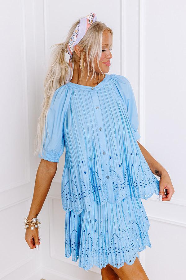 Southern Flair Pleated Eyelet Top Product Image