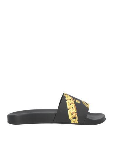 VERSACE Man Sandals Black Size 8.5 Rubber Product Image