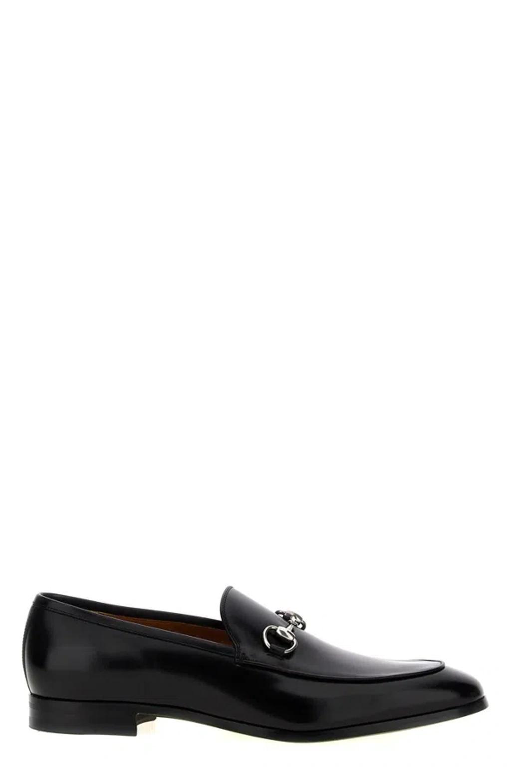 GUCCI Next Horsebit Hardware Leather Loafers In Black Product Image