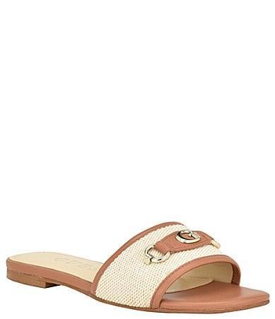 Guess Hammi G Logo Hardware Flat Sandals Product Image