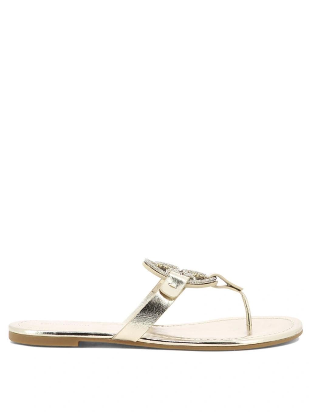 TORY BURCH Miller Pave Sandal Shoes In Gold Product Image