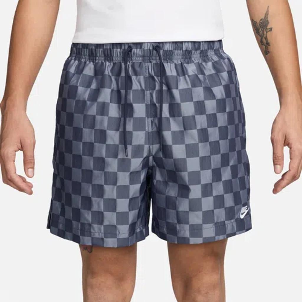 Nike Mens Nike Club Flow Shorts - Mens White/Black Product Image