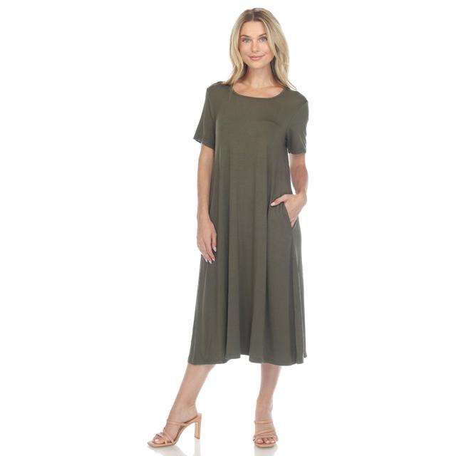 Short Sleeve Midi Dress Product Image