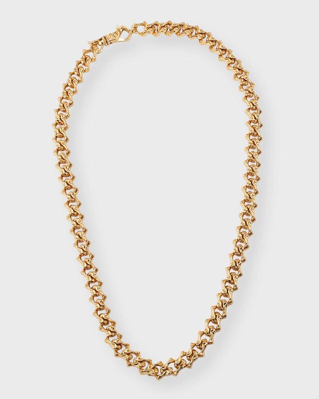 Mens 24K Gold-Plated Arabesque Chain Necklace Product Image