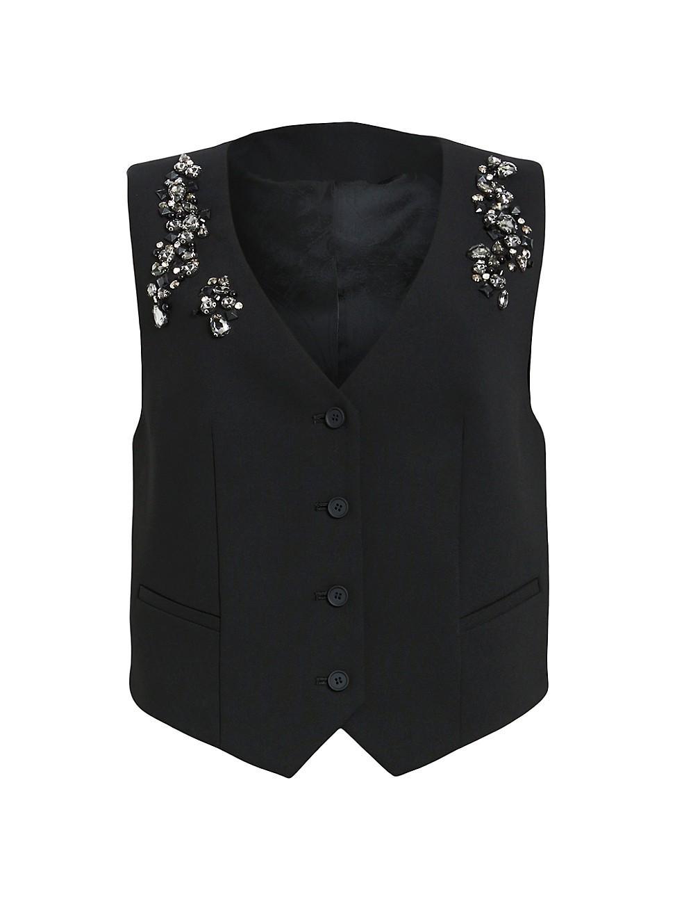 Womens Atlas Embellished Waistcoat Product Image