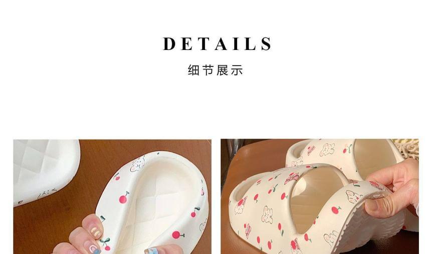 Rabbit Print Home Slippers Product Image