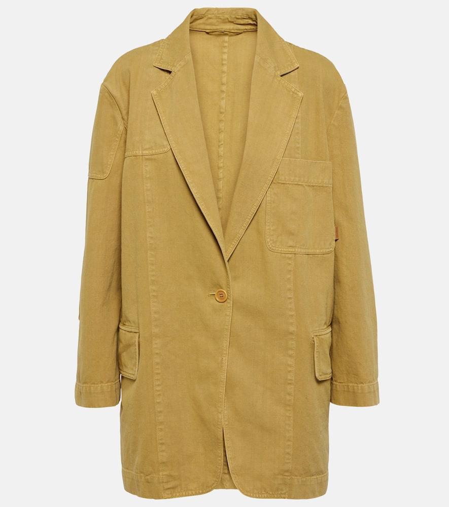 MAX MARA Canvas Dizzy Blazer In Yellow Product Image