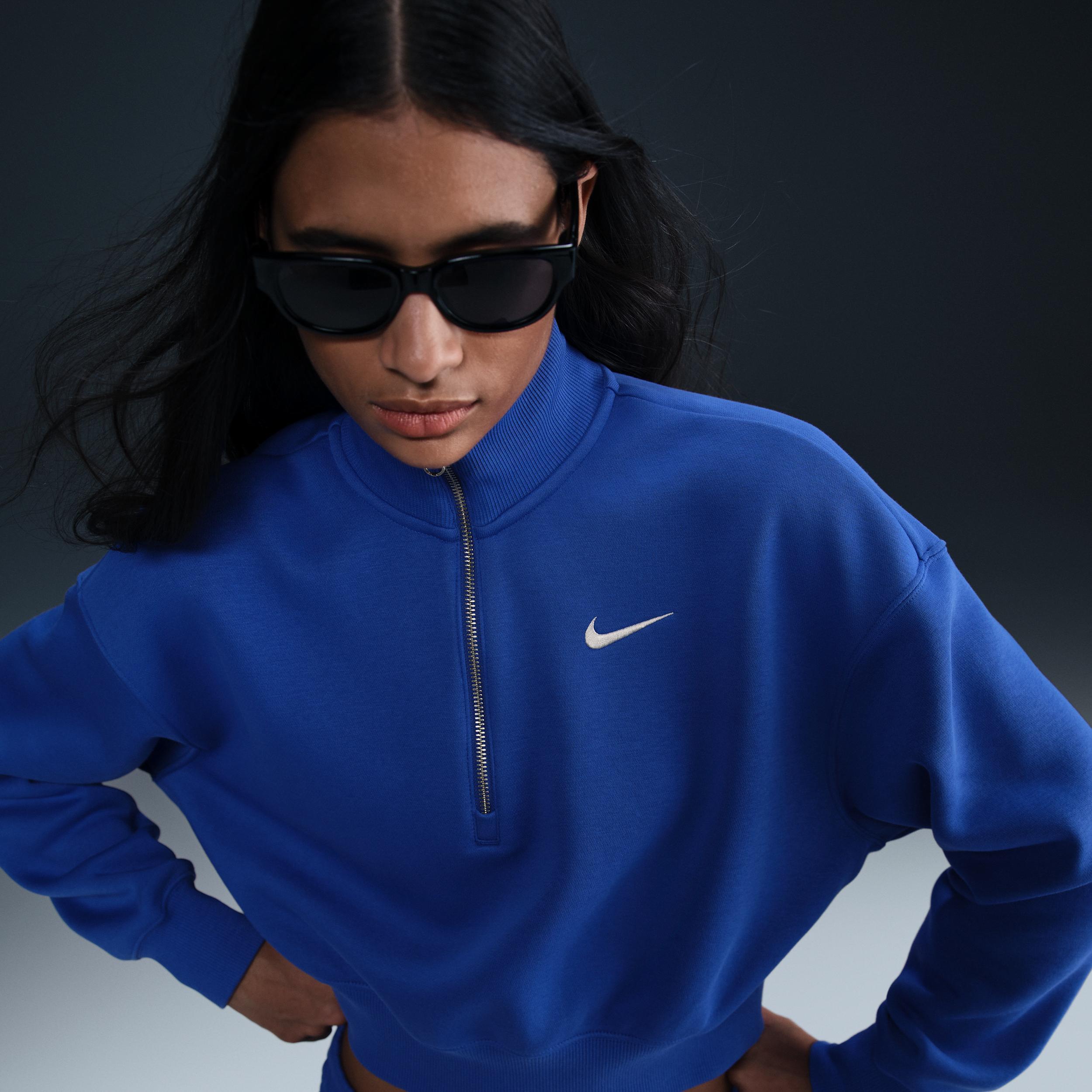 Women's Nike Sportswear Phoenix Fleece 1/2-Zip Cropped Sweatshirt Product Image