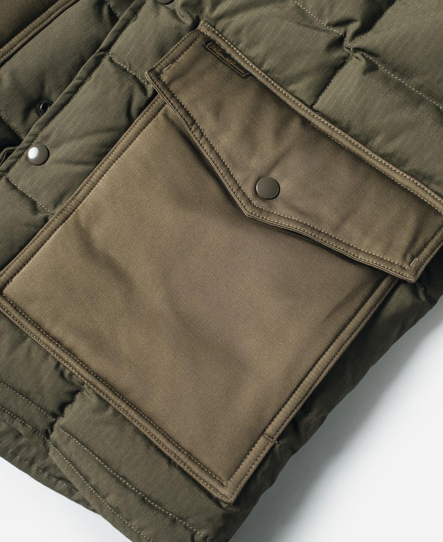 Box Quilted Down Liner Jacket - Olive Product Image