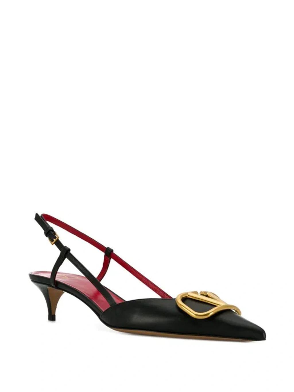 Vlogo Signature Leather Pumps In Black Product Image