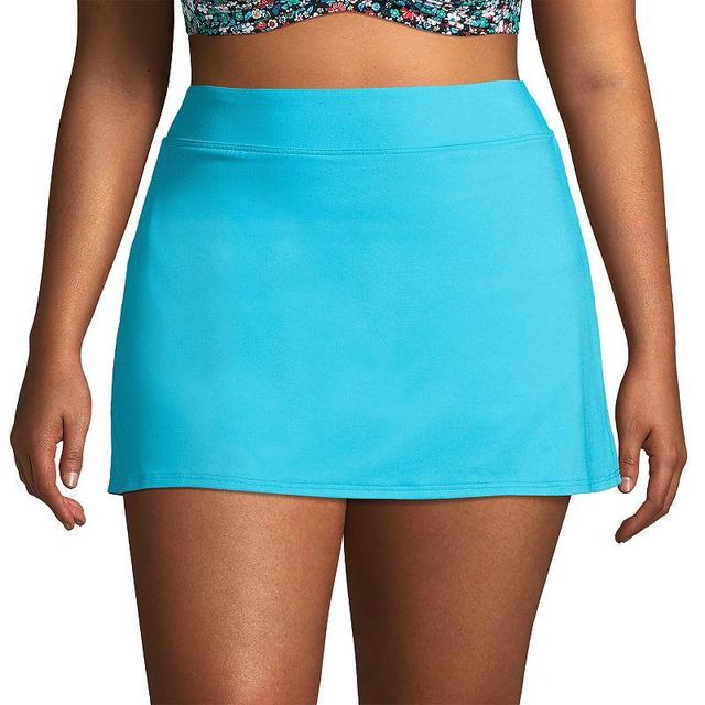 Plus Size Lands End UPF 50 Tummy Slimmer Swim Skirt, Womens Product Image