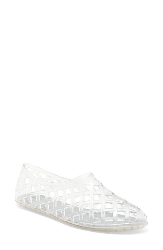 JEFFREY CAMPBELL Jellz Slip-on In Clear Silver Product Image