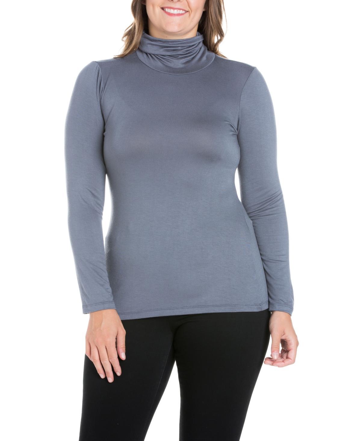 Womens Plus Size Classic Turtleneck Top Product Image