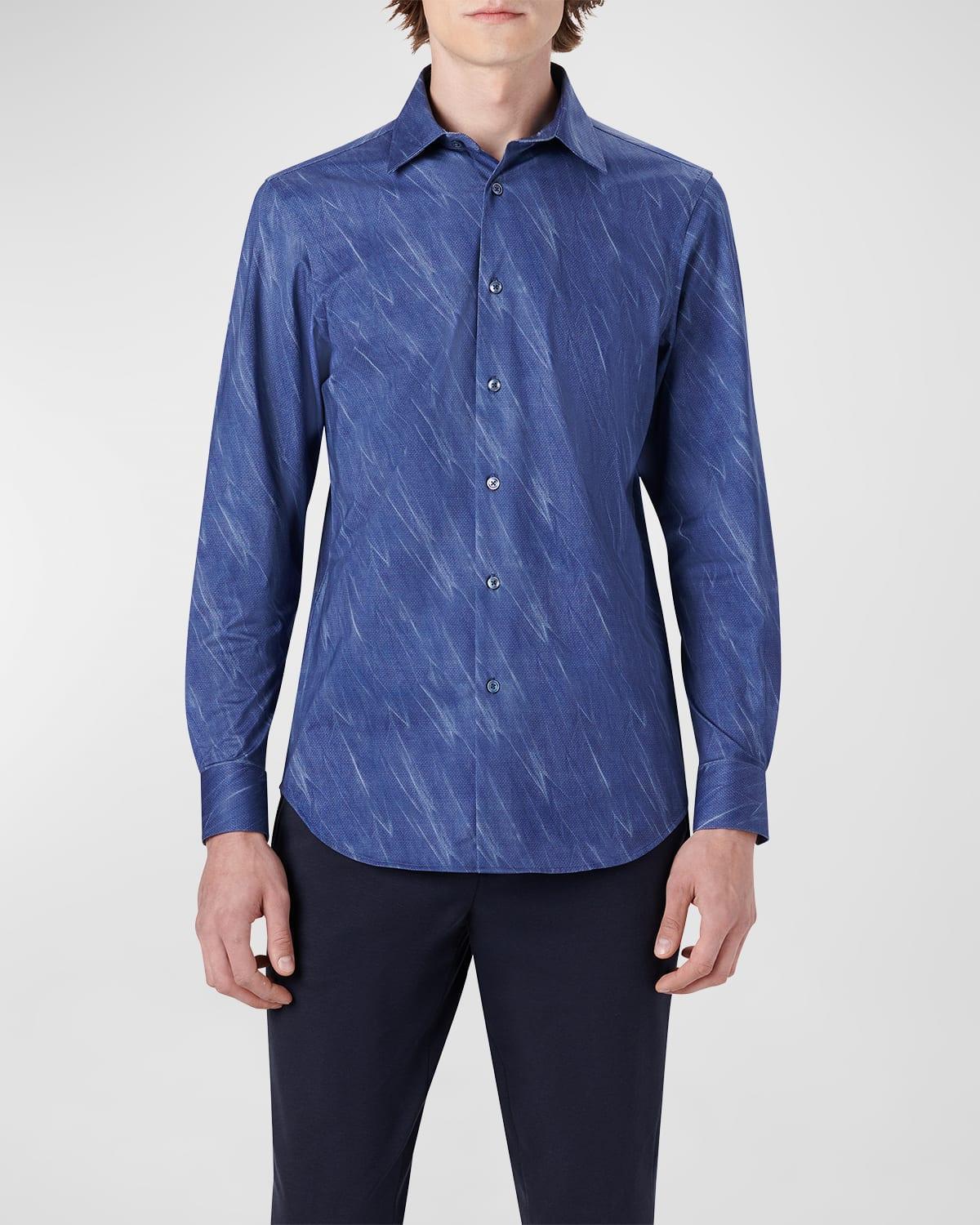 Mens James Ooohcotton Sport Shirt - Textured Airbrush Print Product Image