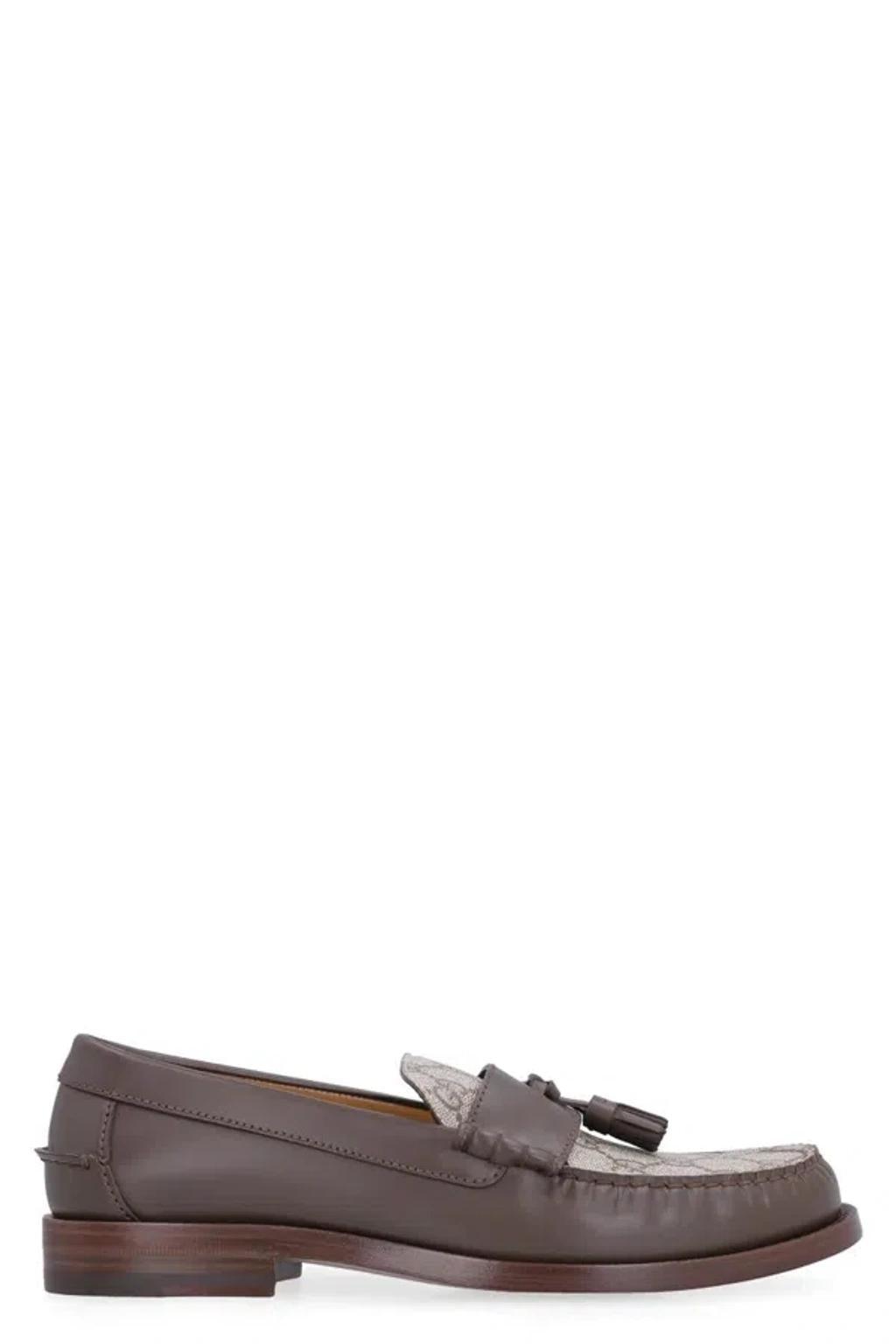 Gg Tassel Loafers In Brown Product Image