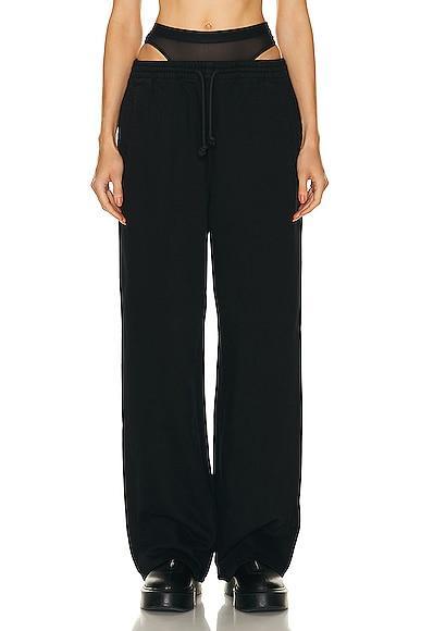 Alexander Wang Mesh Undie Track Pant in Black Product Image