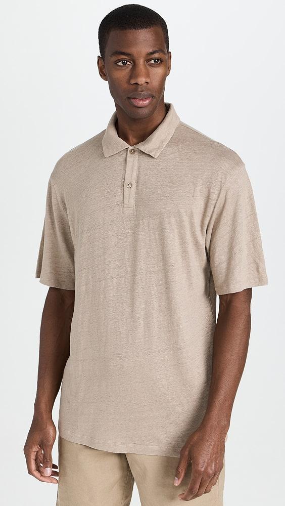 Frescobol Carioca Mello Linen Button-Up Polo | Shopbop Product Image