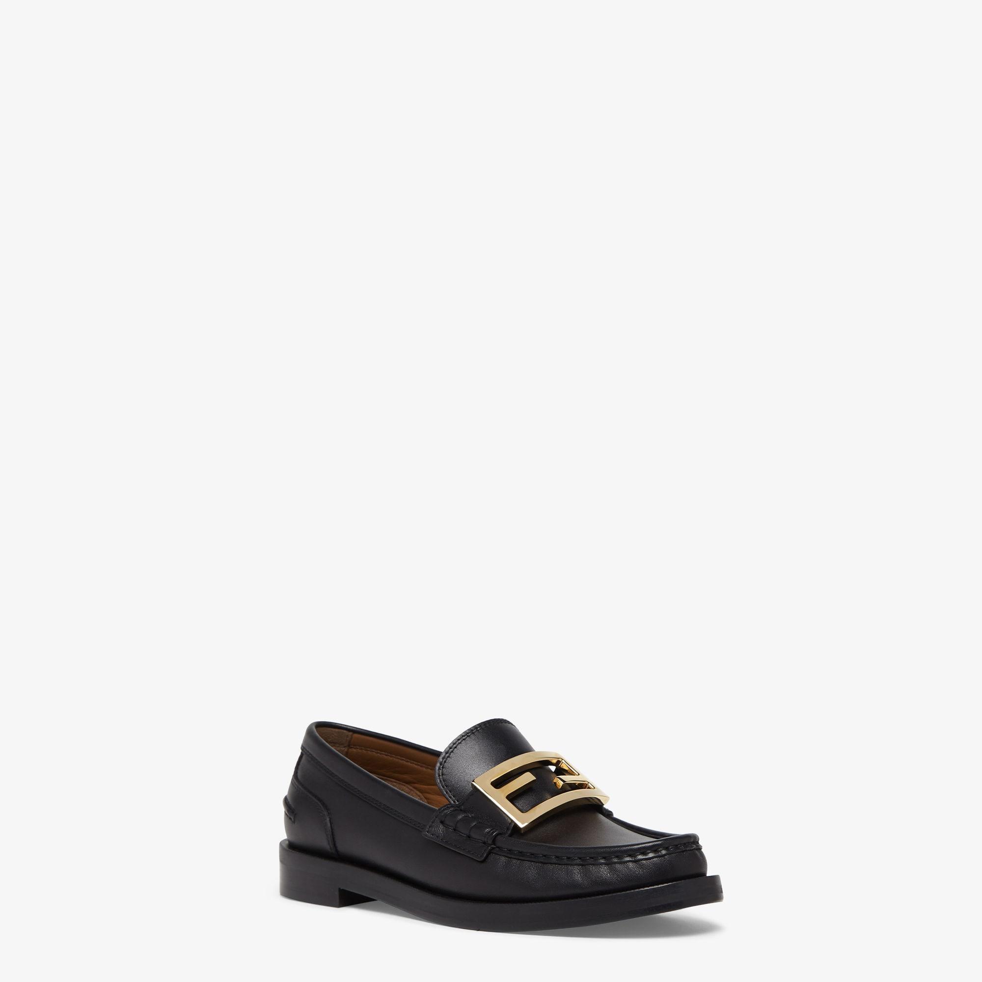 BaguetteBlack leather loafers Product Image