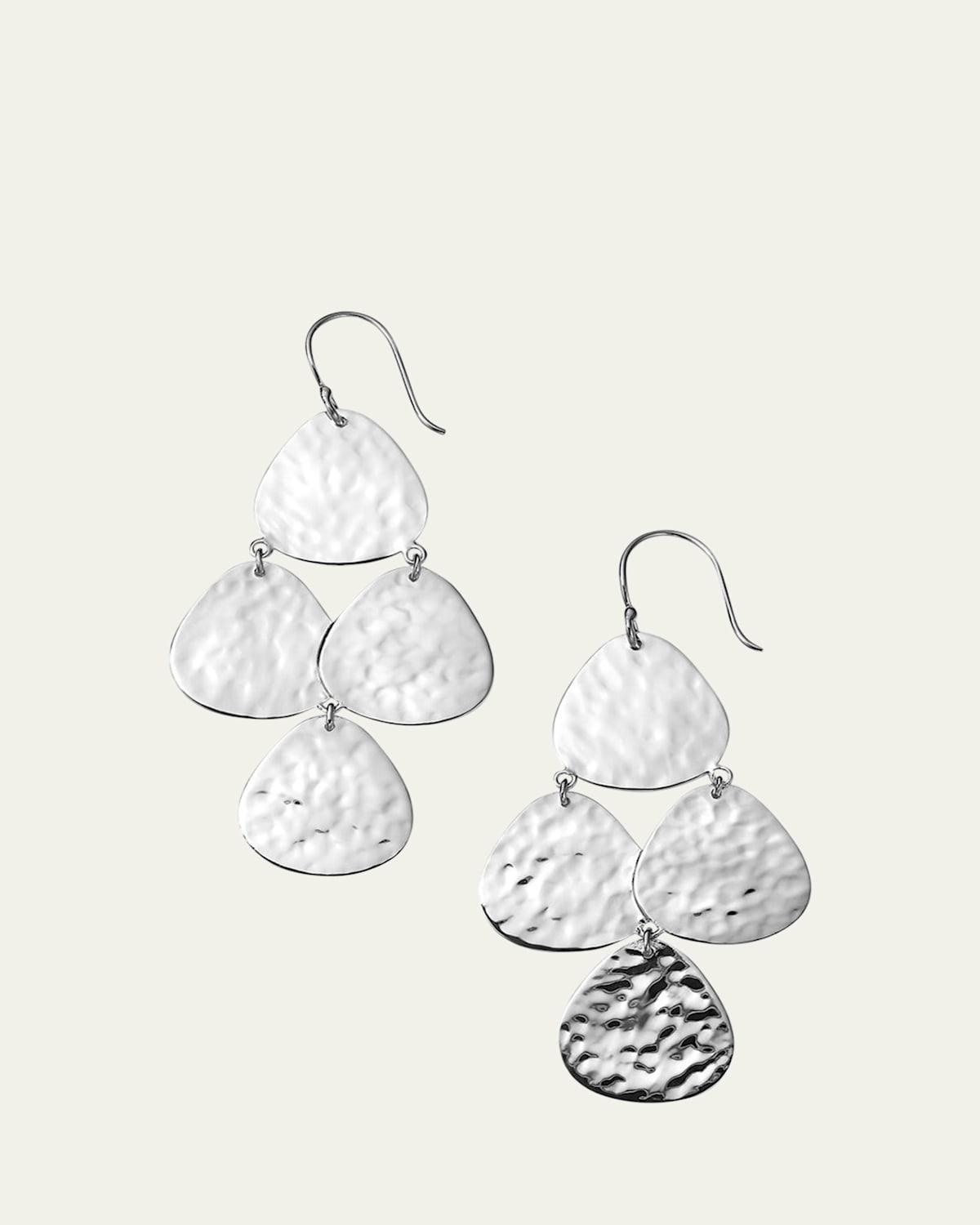 Womens 925 Classico Crinkle Small Nomad Cascade Earrings Product Image