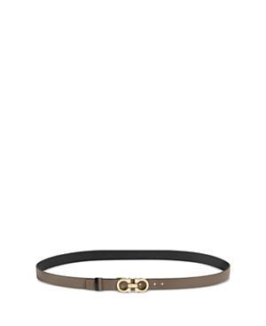 FERRAGAMO Double Gancio Reversible Leather Belt Product Image