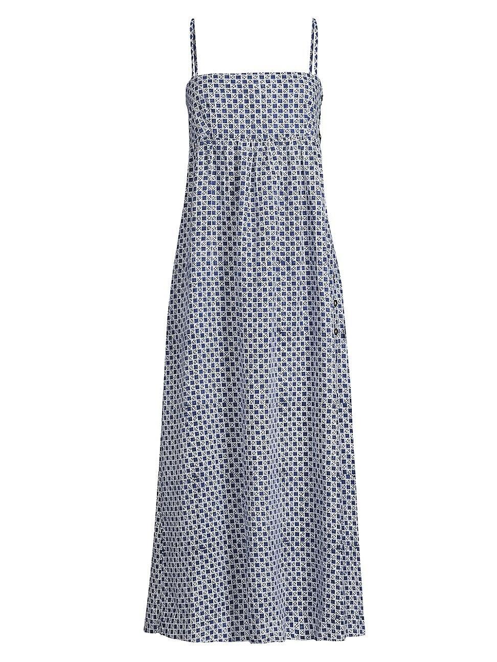 Womens Rafael Cotton-Linen Midi-Dress Product Image